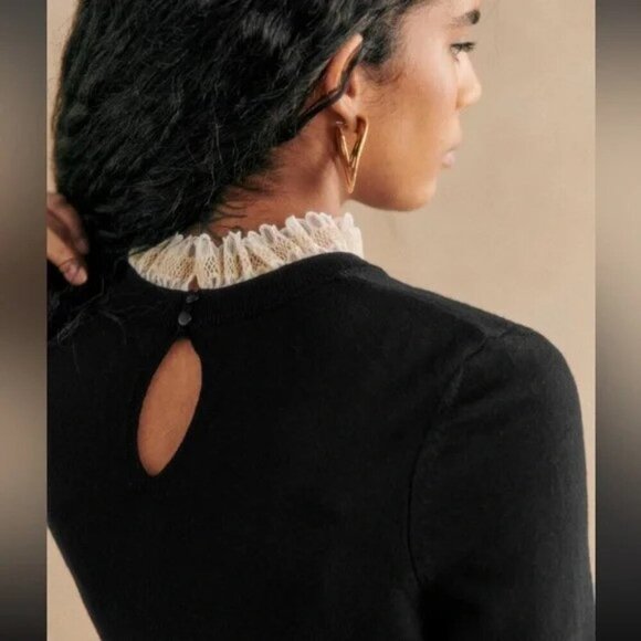 Sezane Audrey Jumper in Black size L NWT - Picture 2 of 9